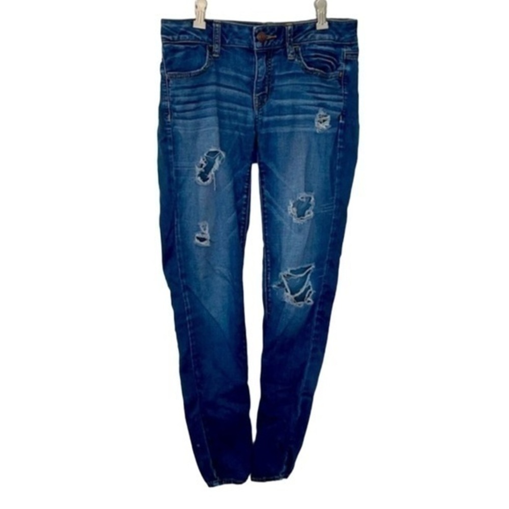 American Eagle Outfitters | Women’s Aeo Faded Denim Ripped Jeggings Size 4